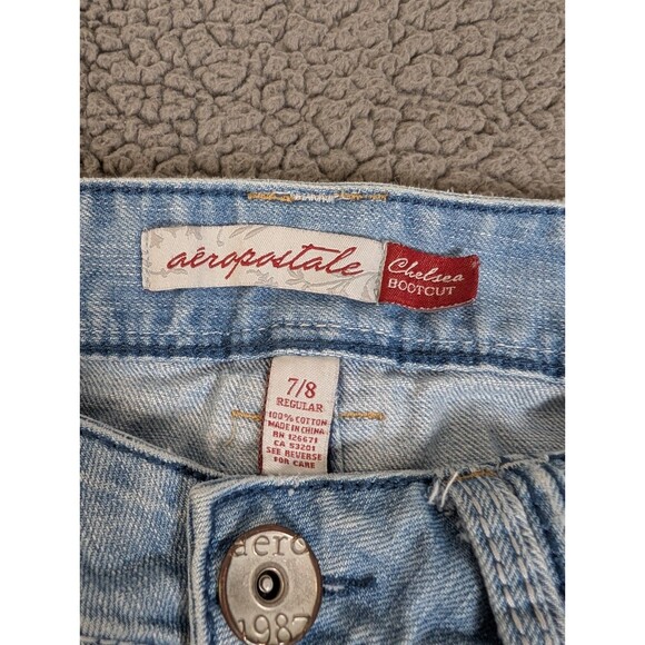 Aeropostale Jeans Women's 7/8 30" Waist Blue Denim Chelsea Bootcut Low Rise Y2K - Picture 4 of 9